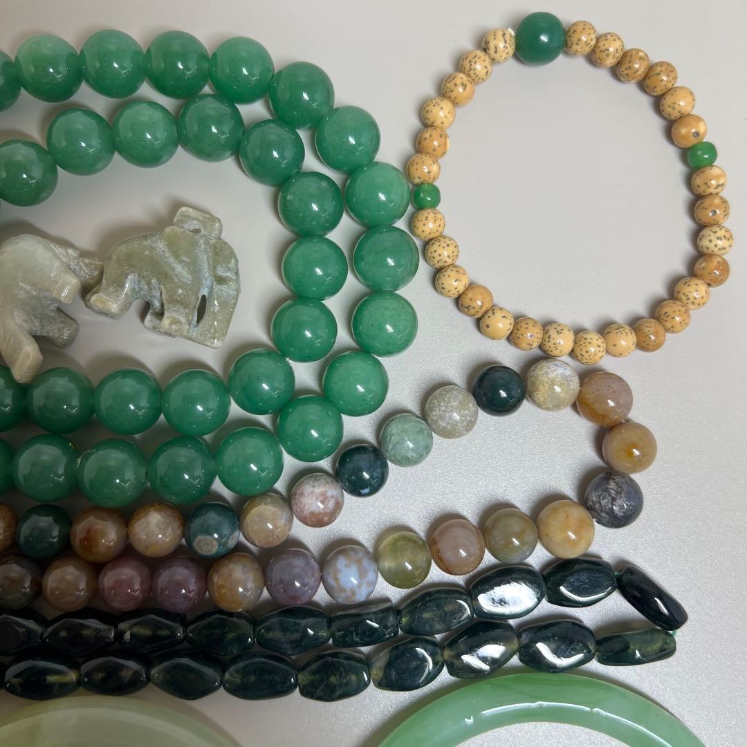 翡翠　アクセサリー　ネックレス　バングル等　419g 東K8-0406☆2F