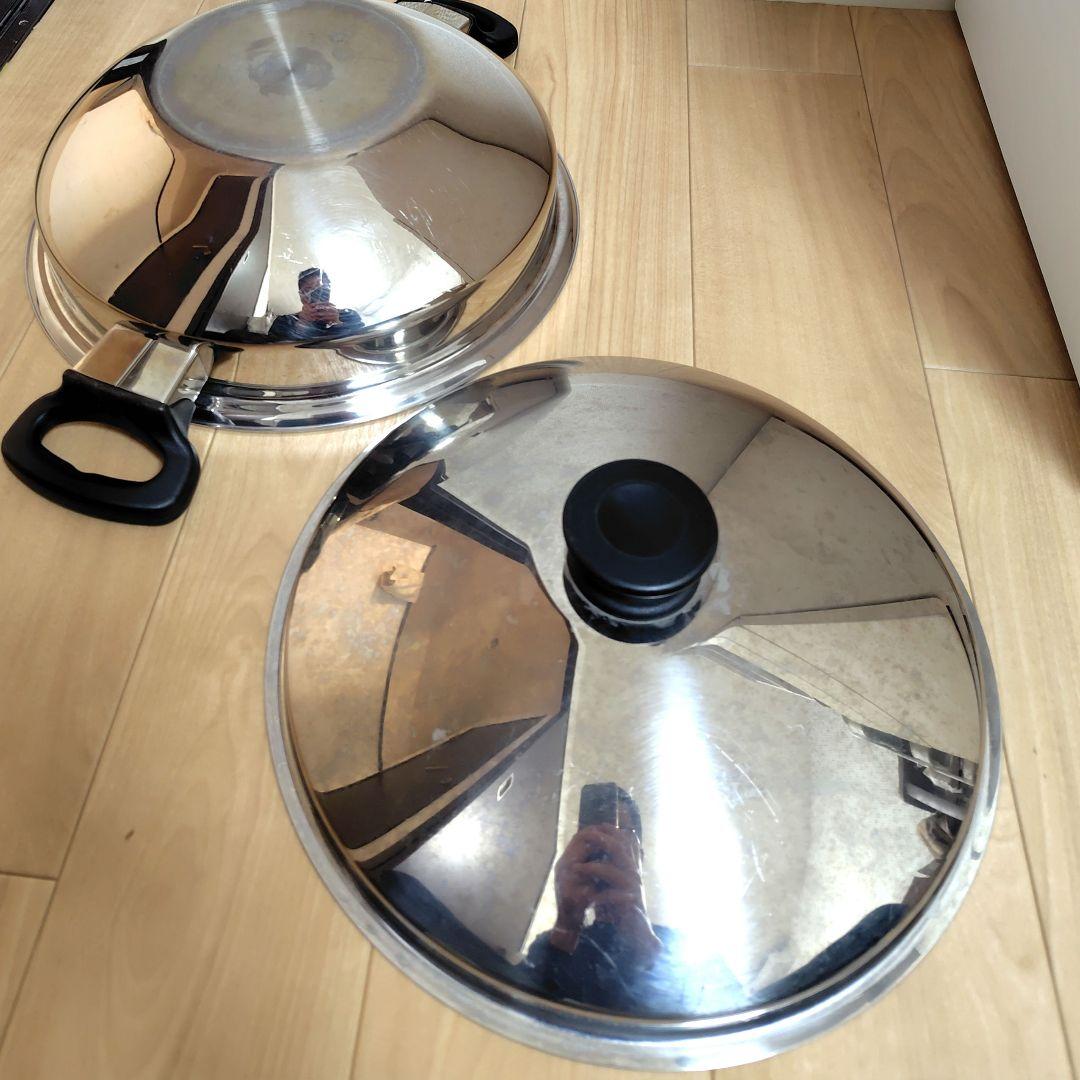 アムウェイ　クイーンクックウェア　ウォック　中華鍋　両手鍋　無水鍋