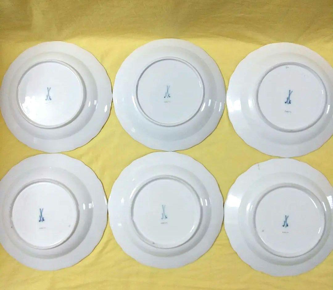 【未使用】マイセン プレート 散らし小花 24cm 6枚 保管BOX付