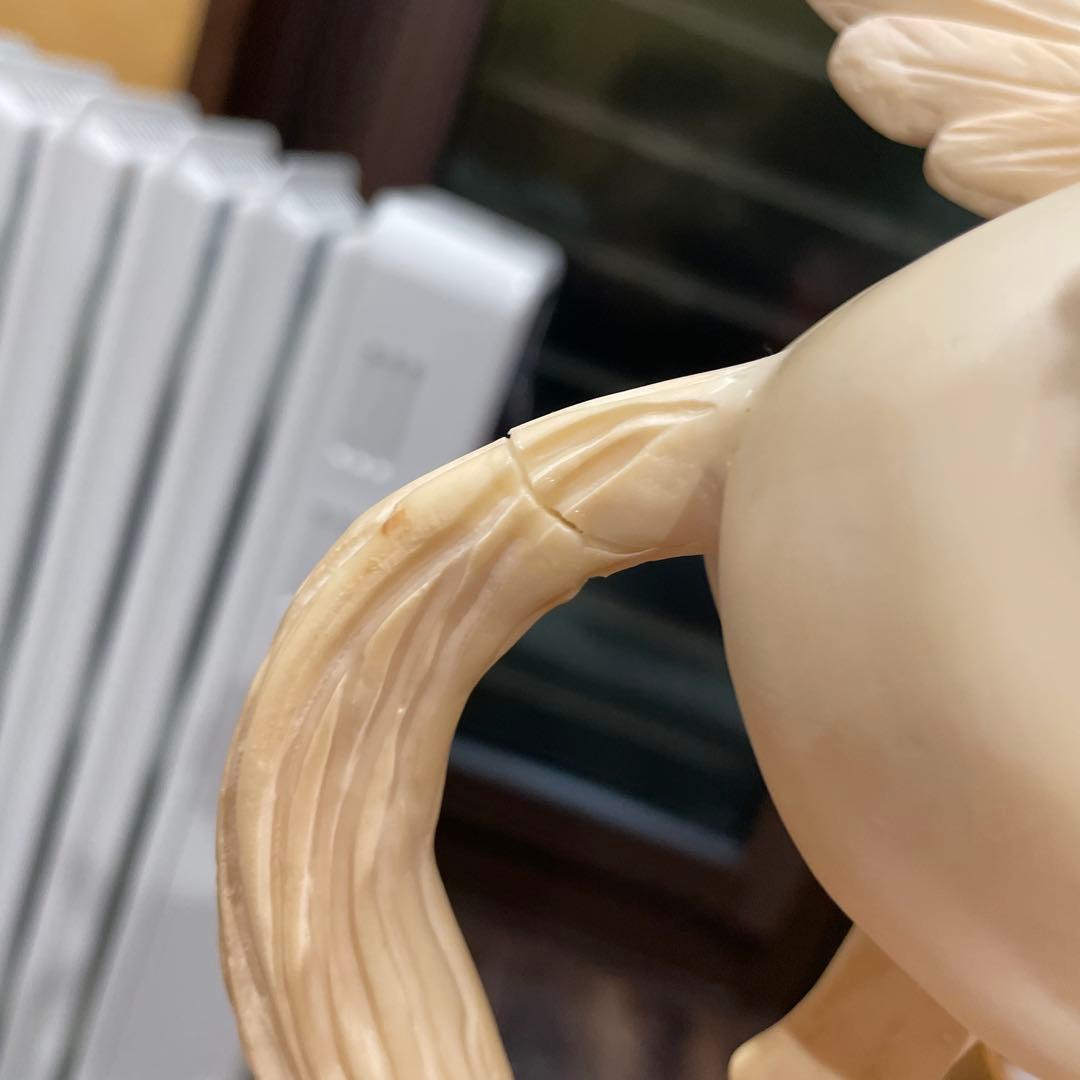 ペガサス　置物　石膏　スタチュー　フィギュア　修復跡あり