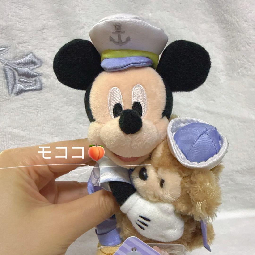 香港ディズニー　春　セーラー服　 ミッキーとダッフィー　ぬいぐるみキーチェーン