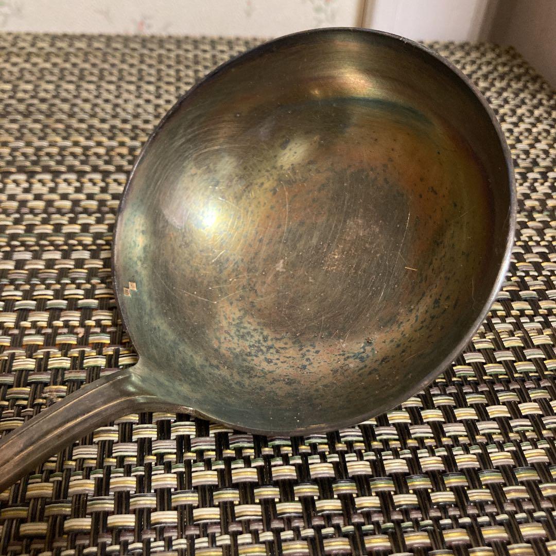 レードル　フランス製　アンティーク　銀メッキ