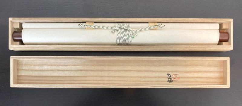 在銘「ほとけさま」仏画　掛軸 紙本 共箱