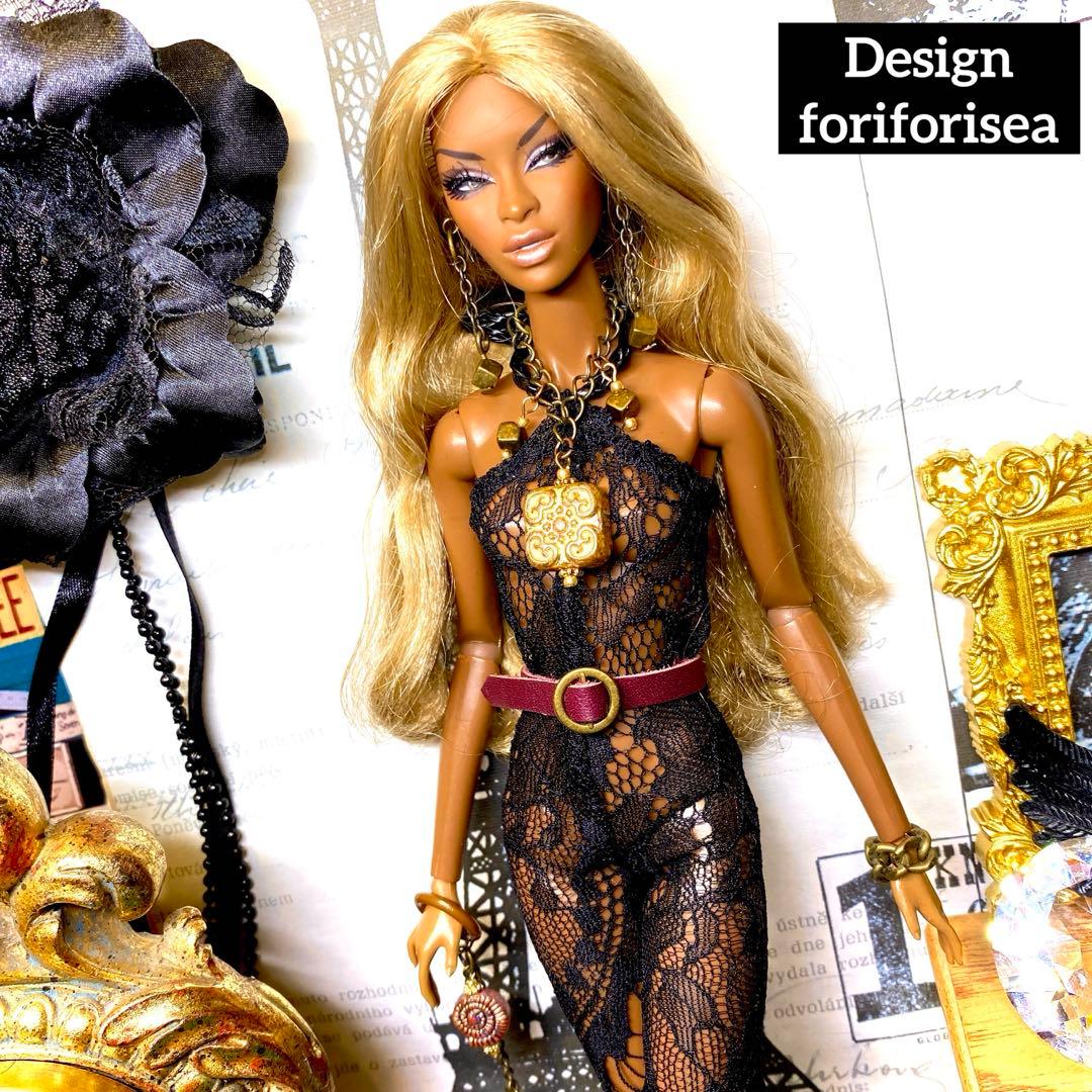 Elegant black naked all-in-one★アクセ★