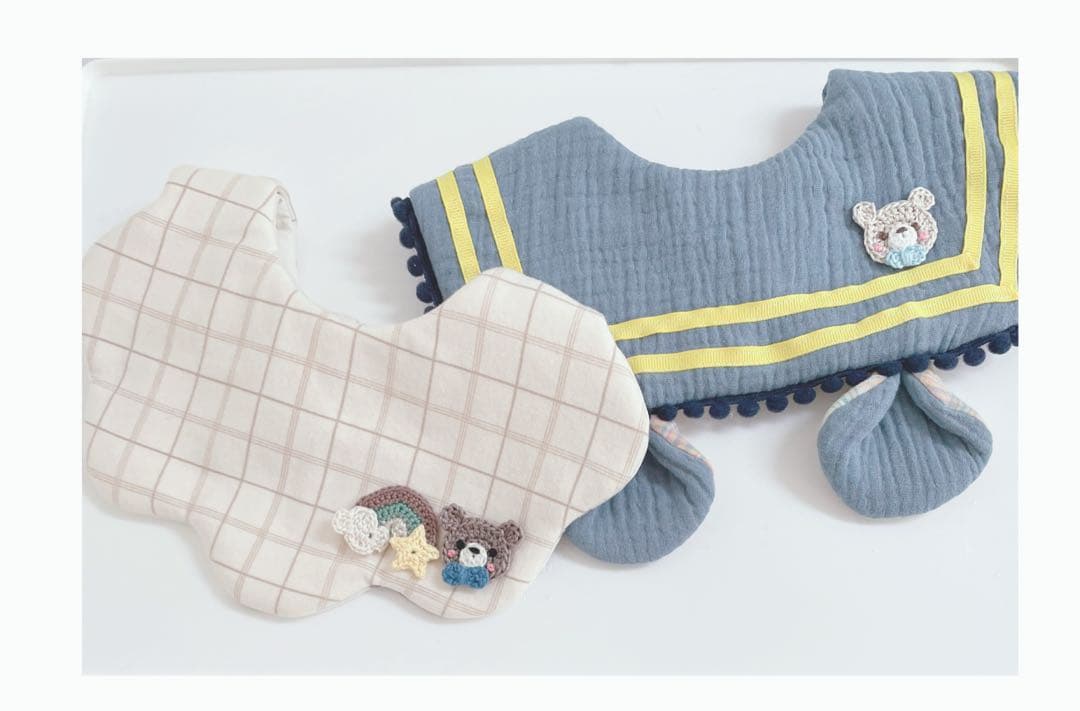 ハンドメイドスタイ　くまみみセーラースタイ　てぃも様