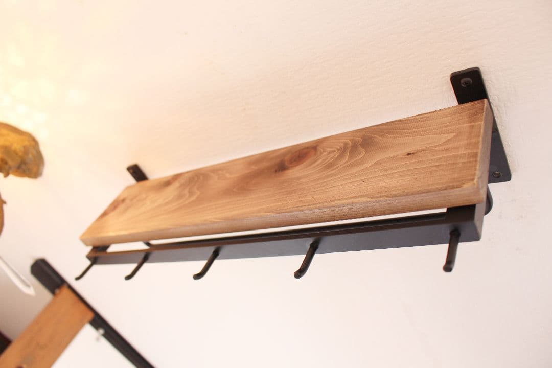 アイアンアン壁掛け小物掛け＆ハンガーラック・飾り棚