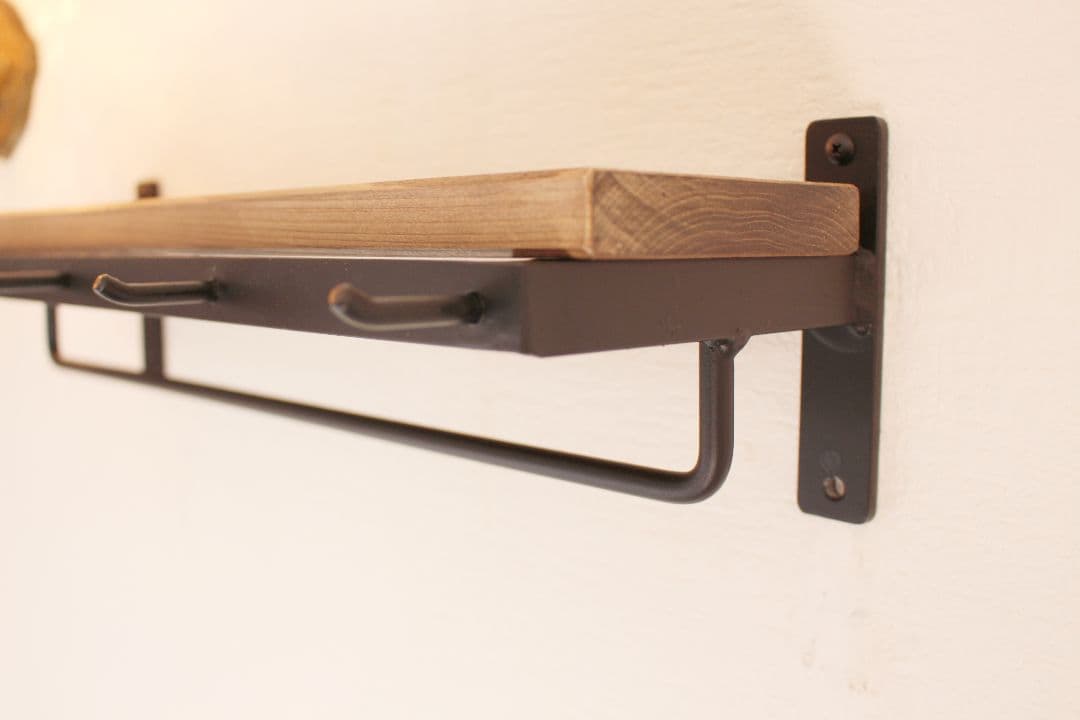 アイアンアン壁掛け小物掛け＆ハンガーラック・飾り棚