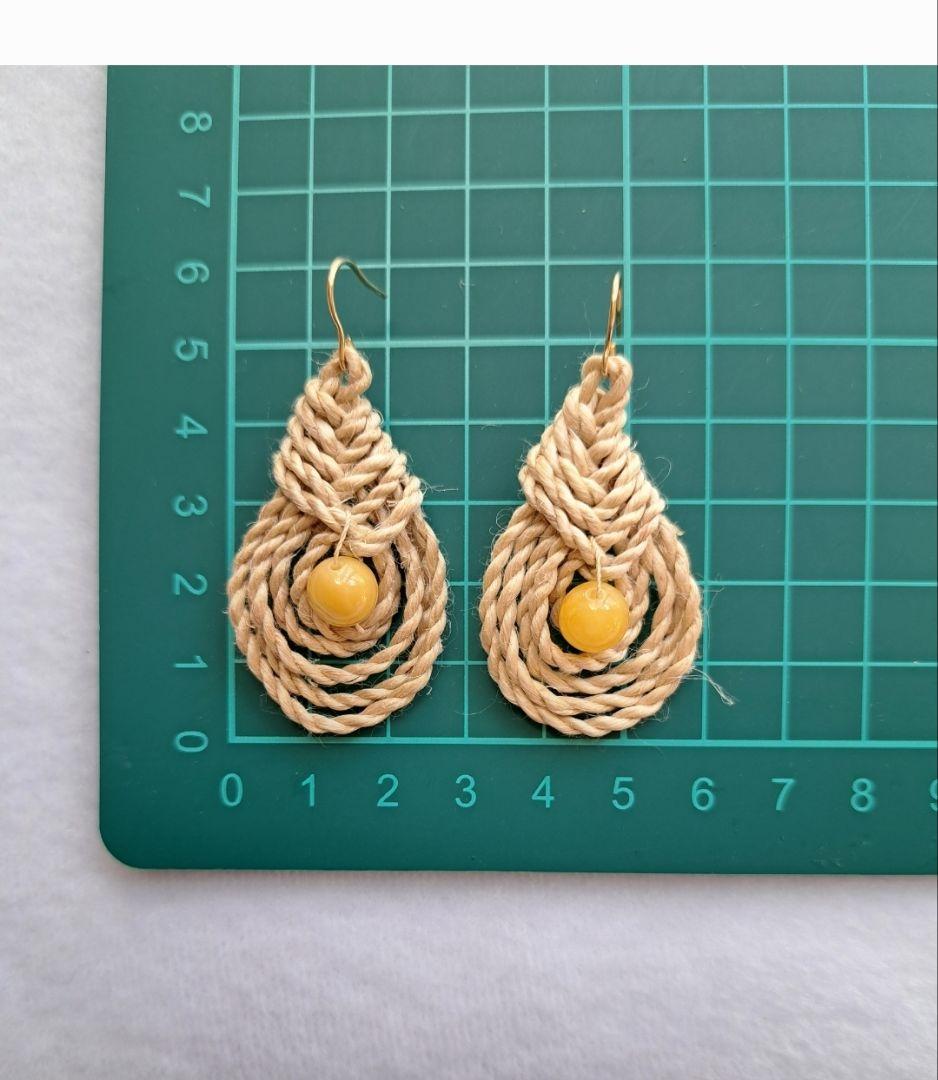 精麻 ピアス イヤリング みょうが結び