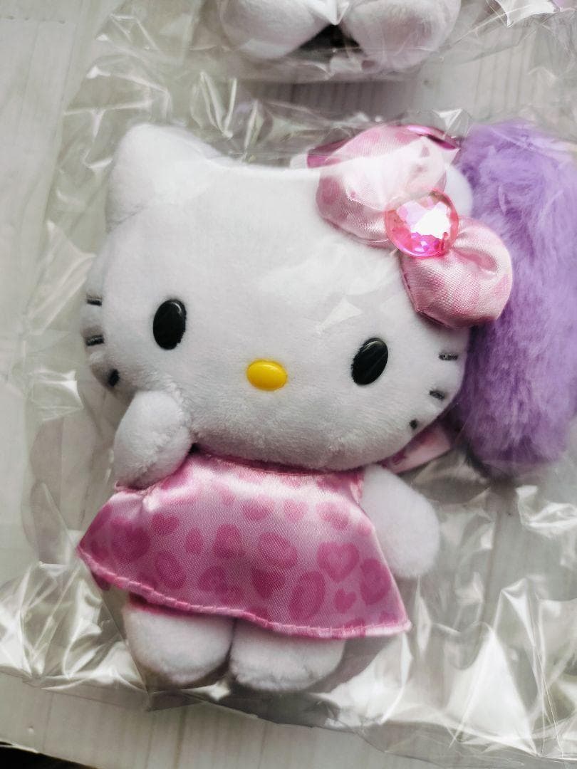 キティちゃんしっぽ付きマスコットキーホルダー▫日焼け▫ヒョウ ピンク▫ゼブラ▫