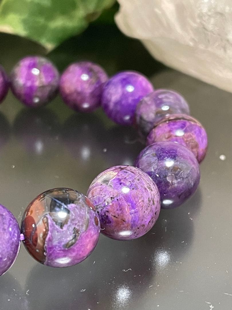 希少　天然石 スギライト14㎜玉ブレスレット　限定品