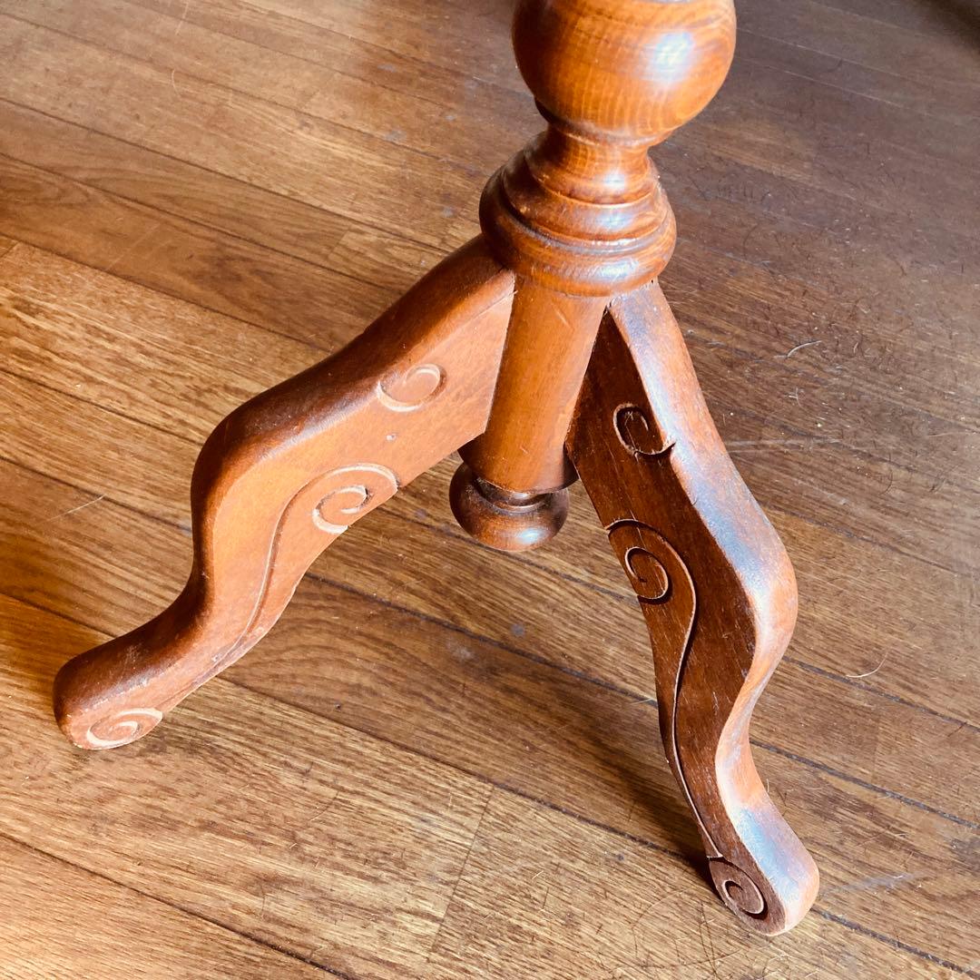 専用湯布院アンティーク イタリア 八角形サイドテーブル 木製コーヒーテーブル