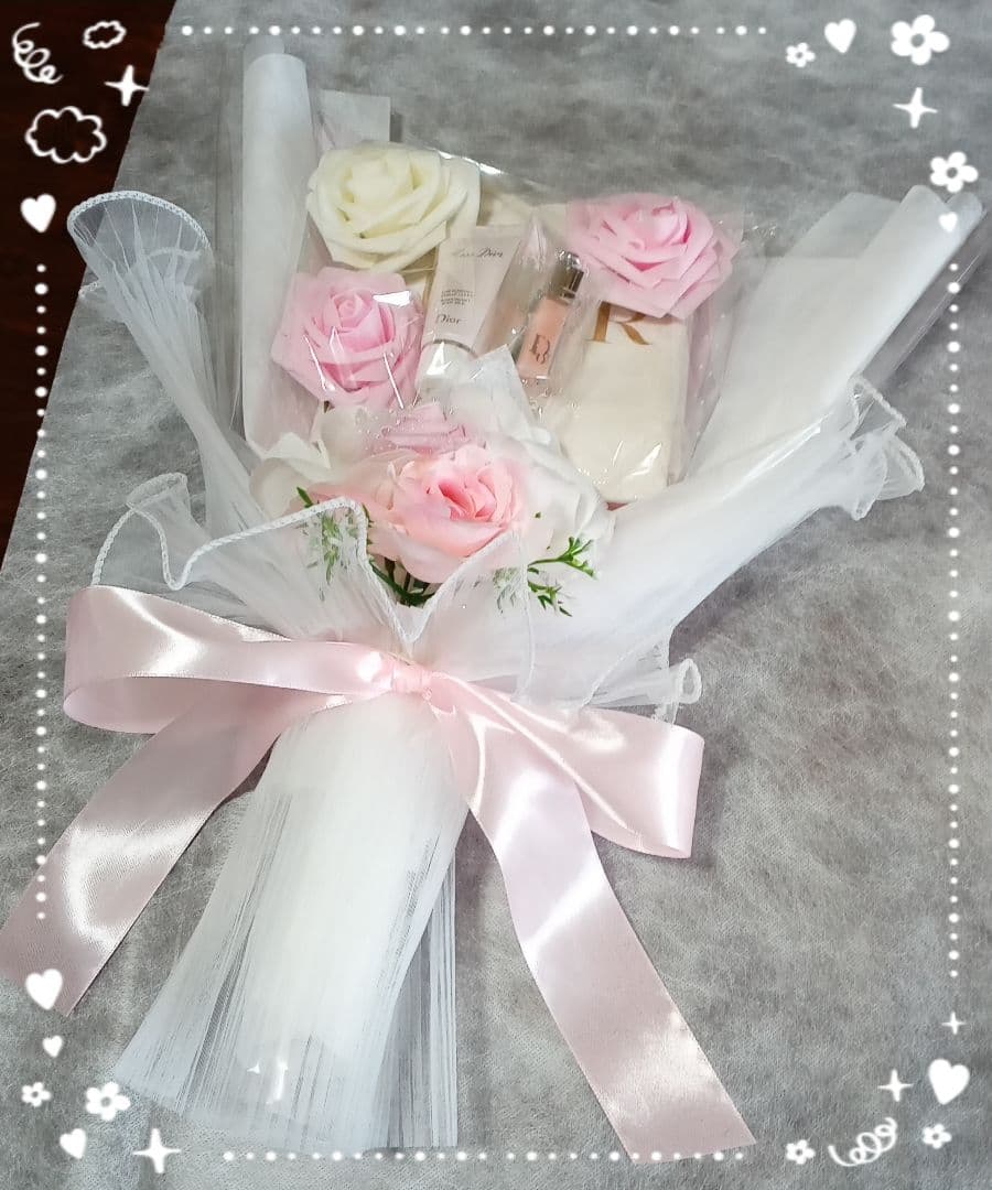 コスメブーケ　ウェディングブーケ　結婚式　ブーケトス　DIOR　 ギフトブーケ