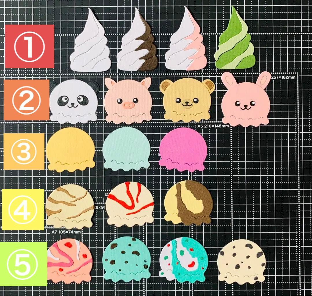 ◆オーダー用◆ダイカット ソフトクリーム アイスクリーム デザート