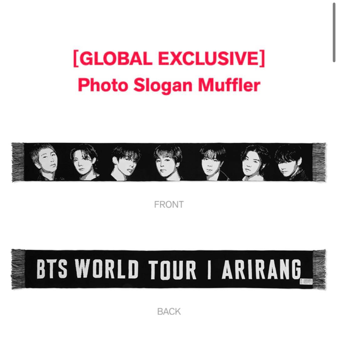 BTS ARIRANG フォトスローガンマフラー ポップアップ