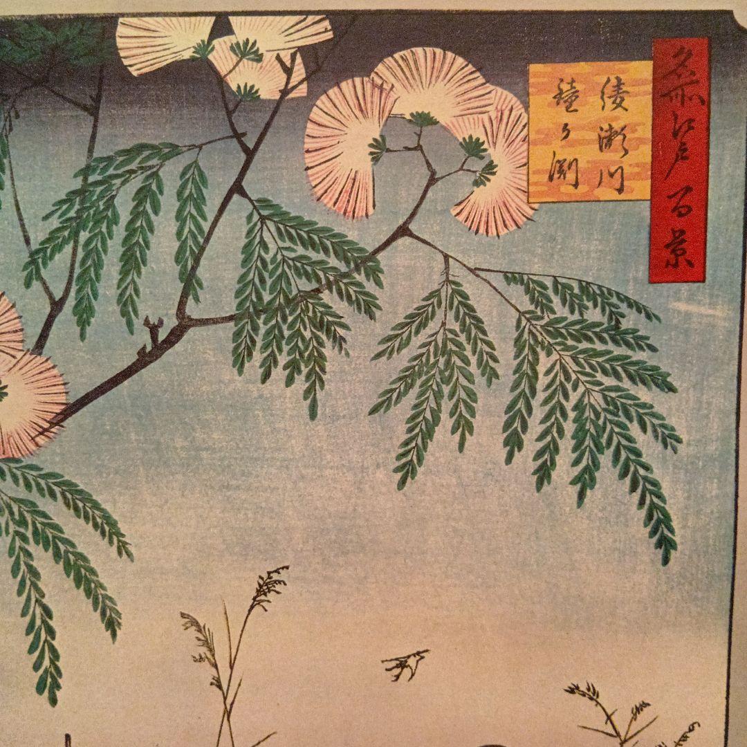 綾瀬川　鐘か渕　東京荒川足立墨田区　歌川広重　江戸百景 レトロ　浮世絵印刷物風景