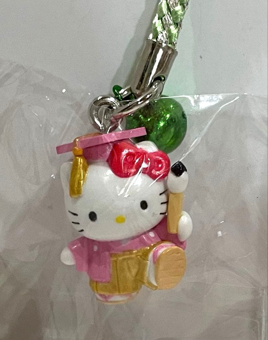 ハローキティ 根付 ストラップ色違い3種　史跡足利学校