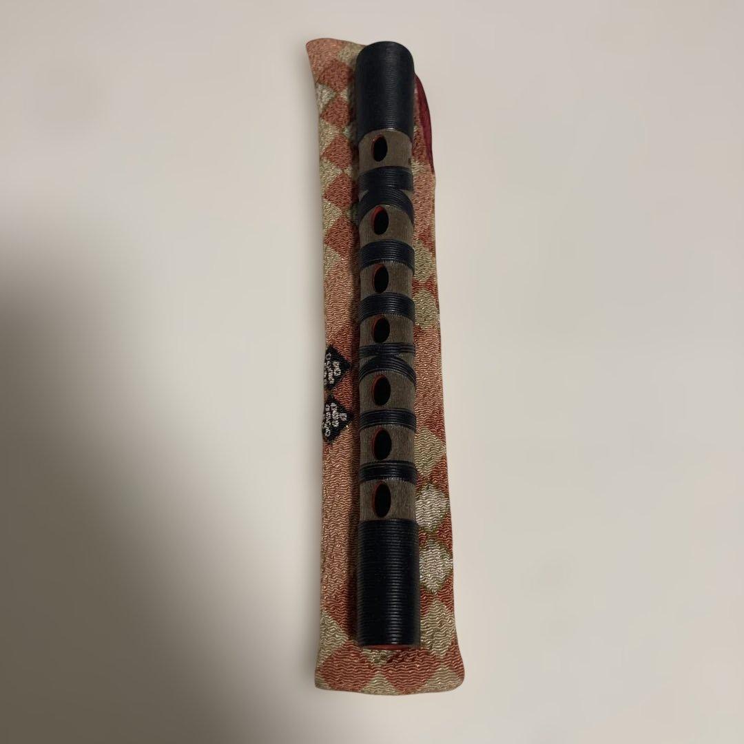 篳篥ひちりき 樹脂製　プラスチック管　すぐ鳴る盧舌ろぜつリード付　専用袋　雅楽⑩