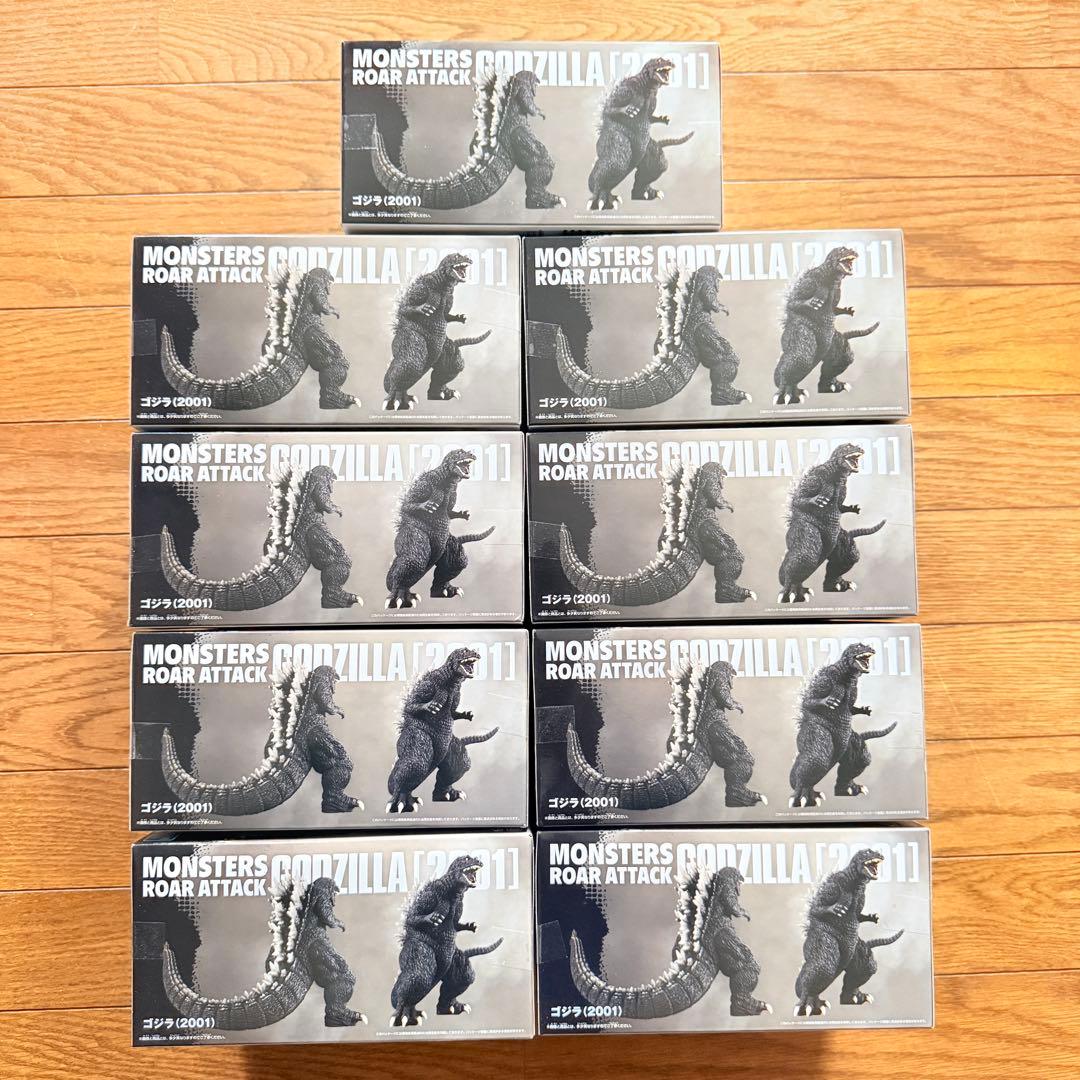 東宝怪獣シリーズ 怪獣咆哮撃 ゴジラ (2001) フィギュア　9体 新品未開封