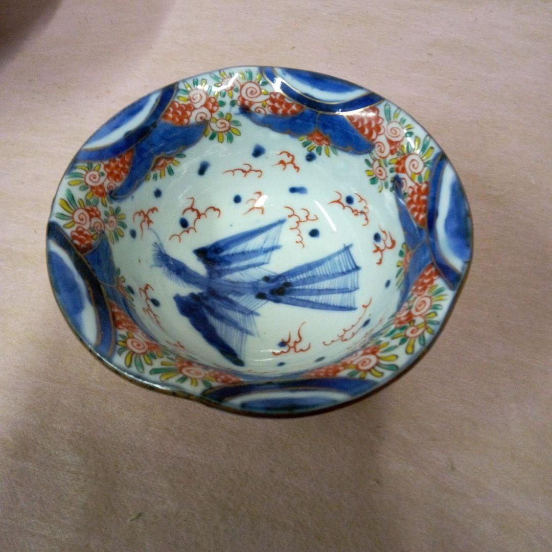 古伊万里　古美術　古道具　骨董品 錦絵麒麟鳳凰文様　三つ鉢