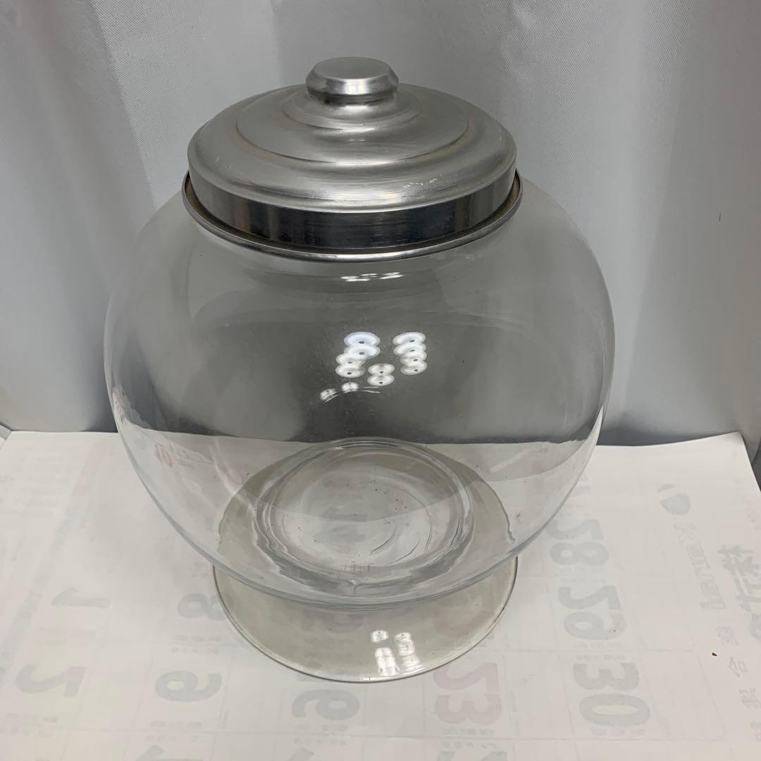 駄菓子屋丸型 瓶　地球瓶　アンティーク　美品　現状品　金属蓋付き