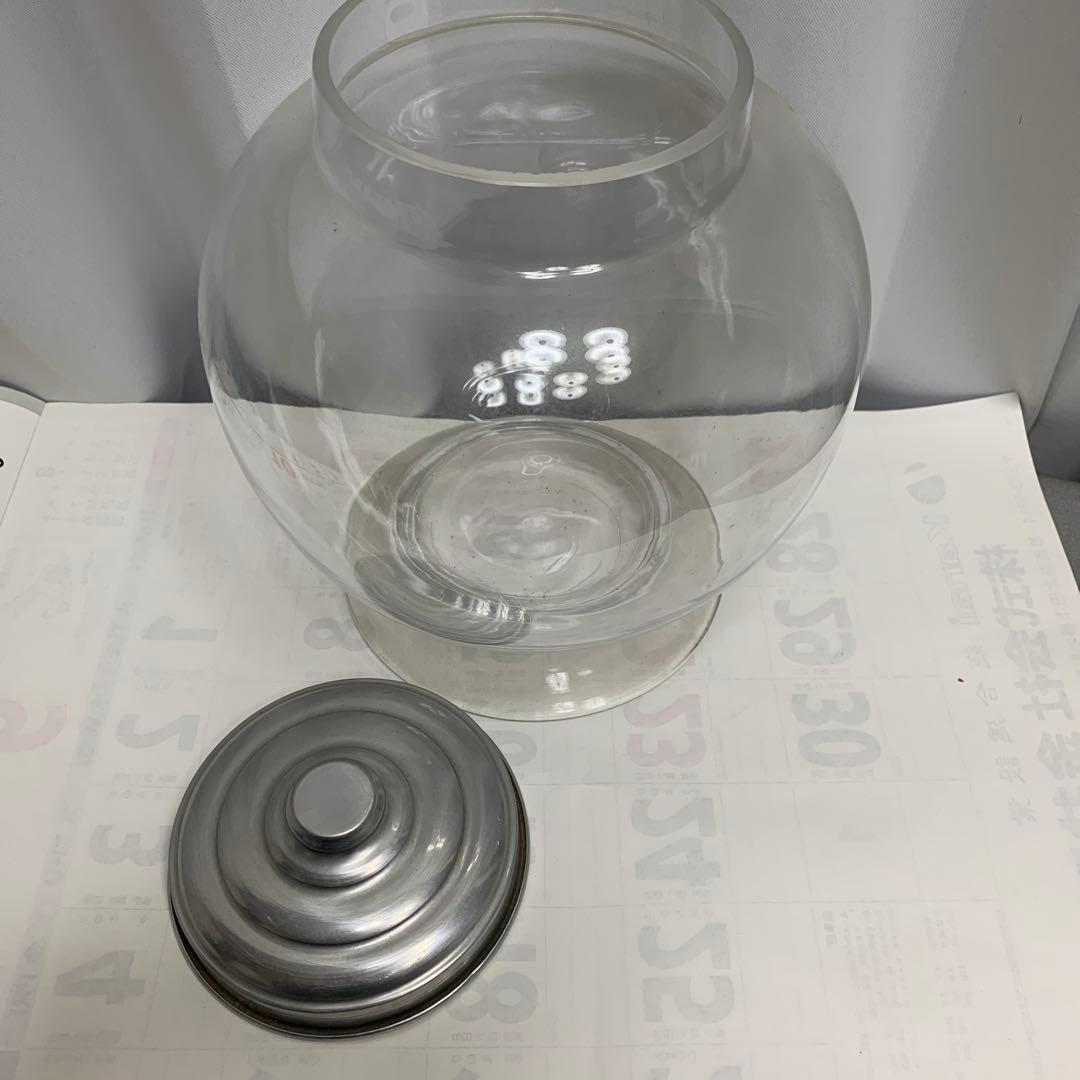 駄菓子屋丸型 瓶　地球瓶　アンティーク　美品　現状品　金属蓋付き