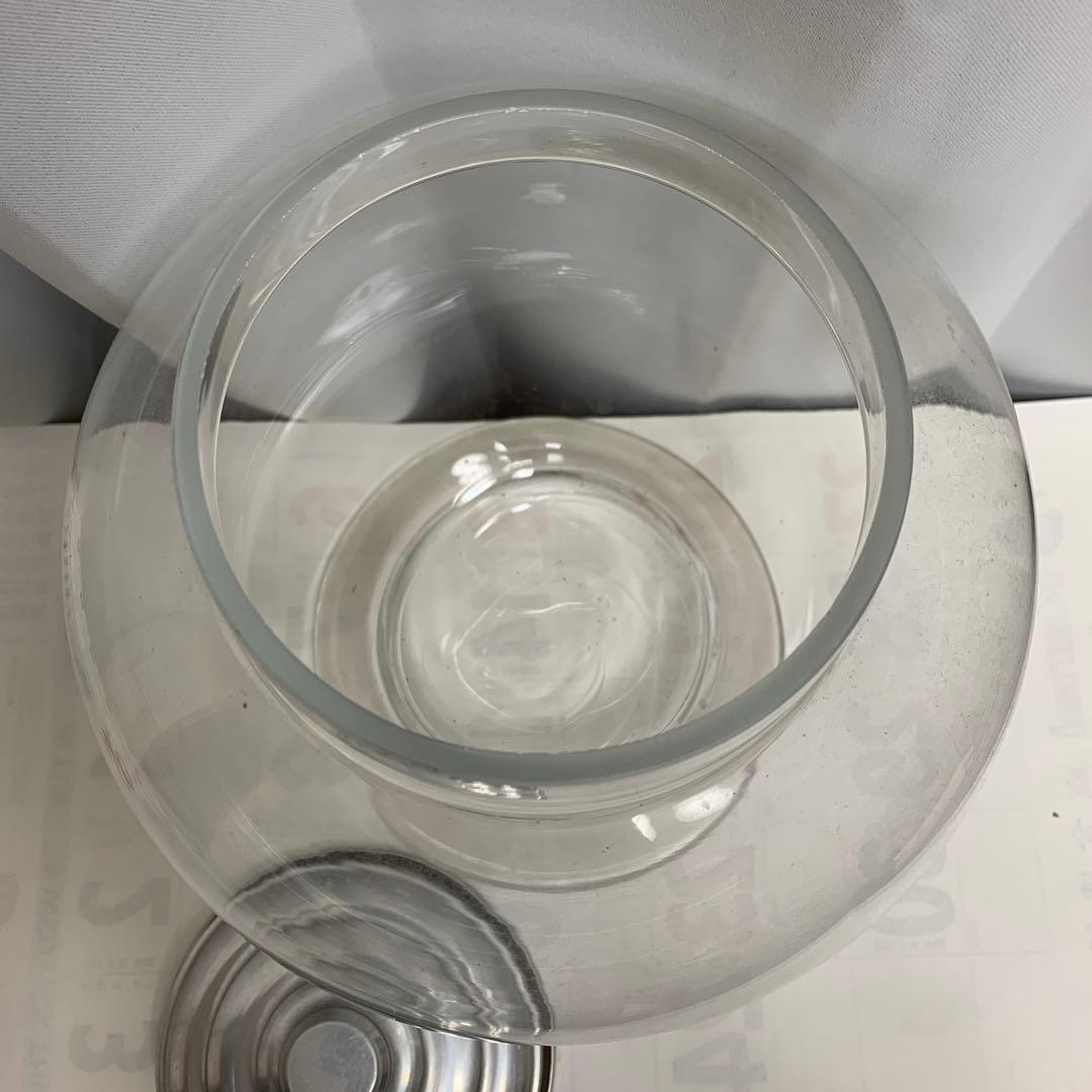 駄菓子屋丸型 瓶　地球瓶　アンティーク　美品　現状品　金属蓋付き