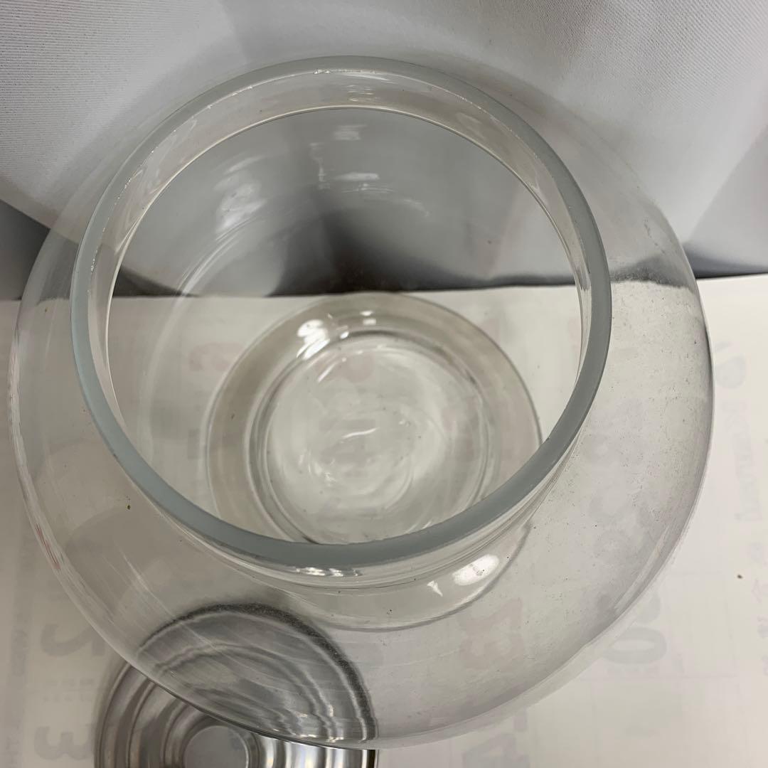 駄菓子屋丸型 瓶　地球瓶　アンティーク　美品　現状品　金属蓋付き