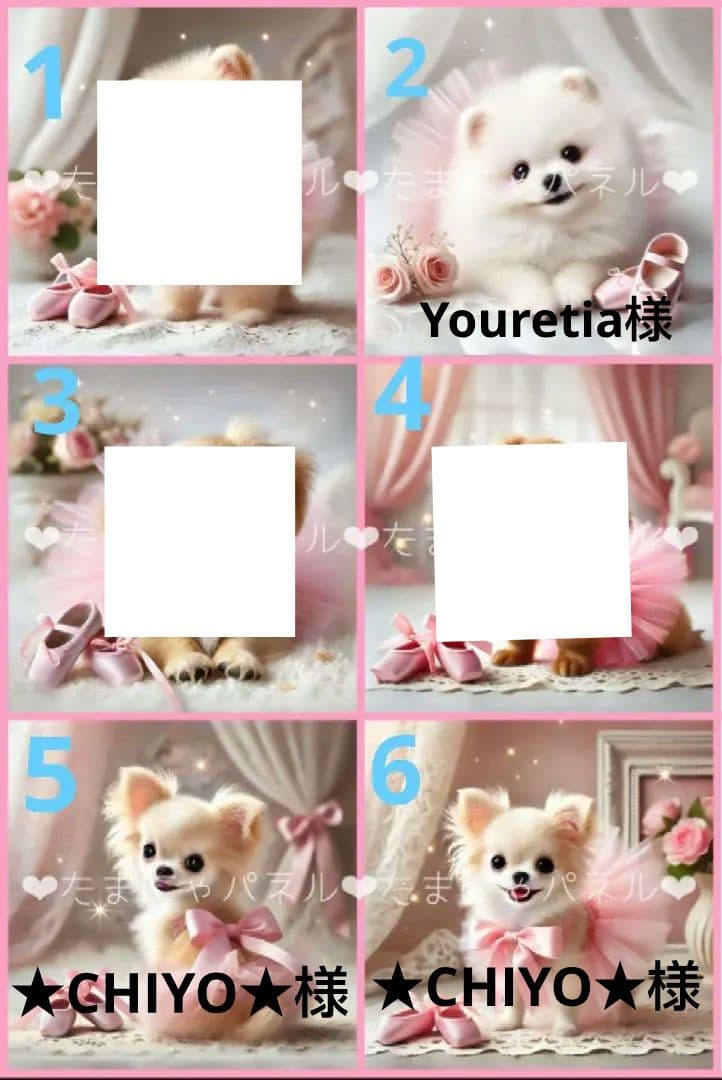 512★オーダーページ★ハンカチ　バレエわんこ柄9/21たまにゃん様パネル