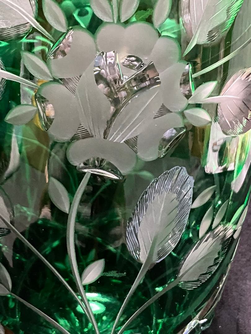 エルベ　クリスタル　花瓶