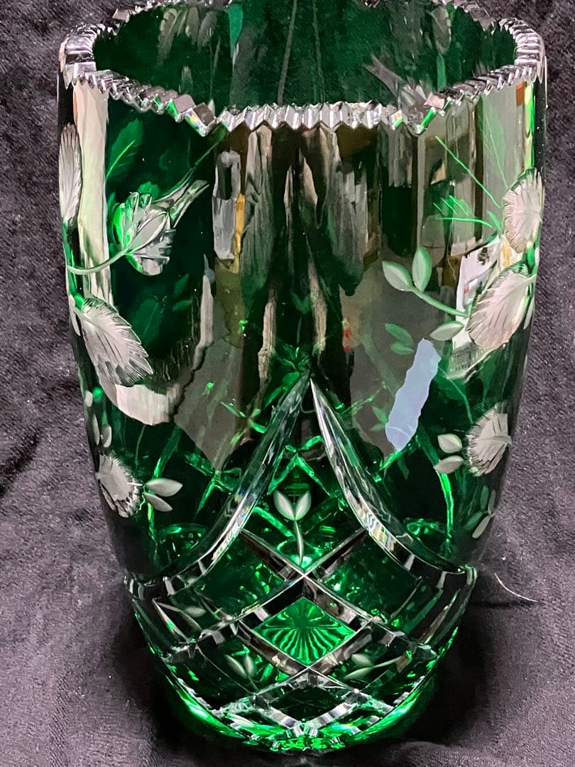 エルベ　クリスタル　花瓶