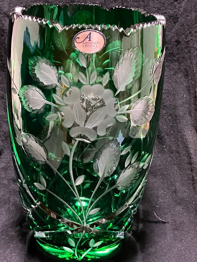 エルベ　クリスタル　花瓶