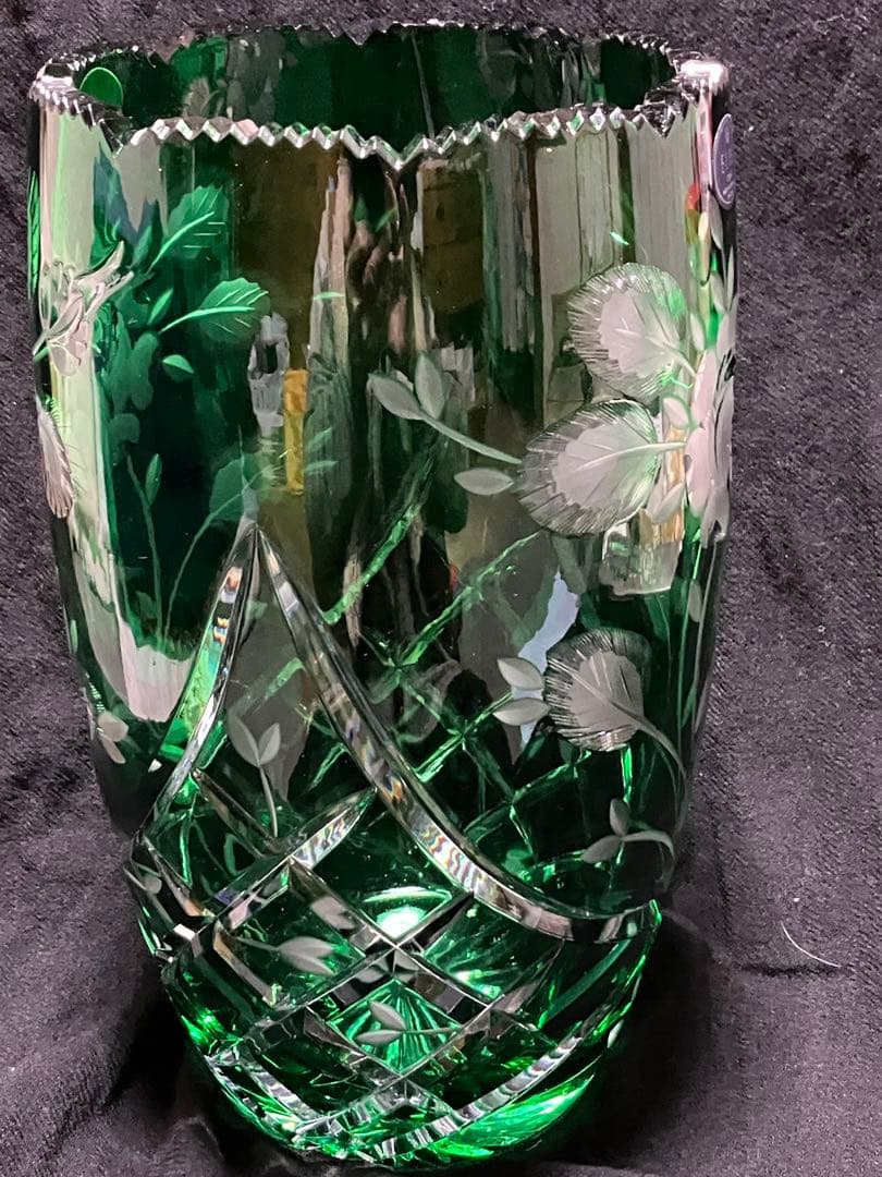 エルベ　クリスタル　花瓶