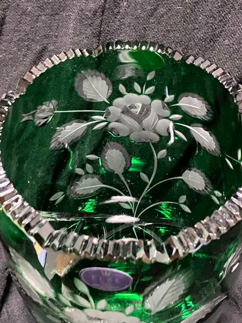 エルベ　クリスタル　花瓶