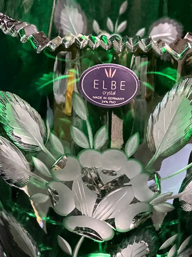 エルベ　クリスタル　花瓶