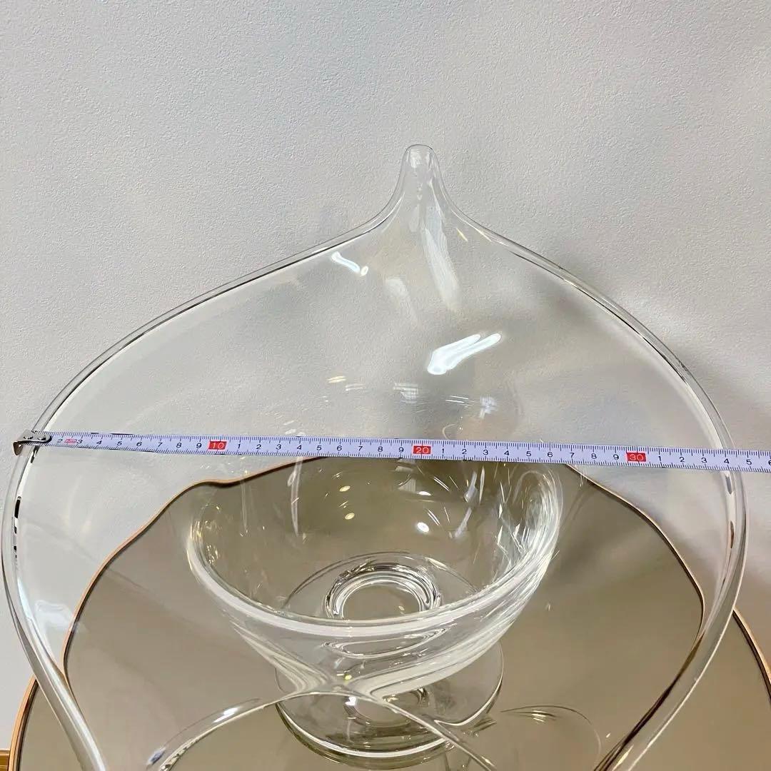 イタリア製　ガラスオブジェ　フラワーベース　花瓶