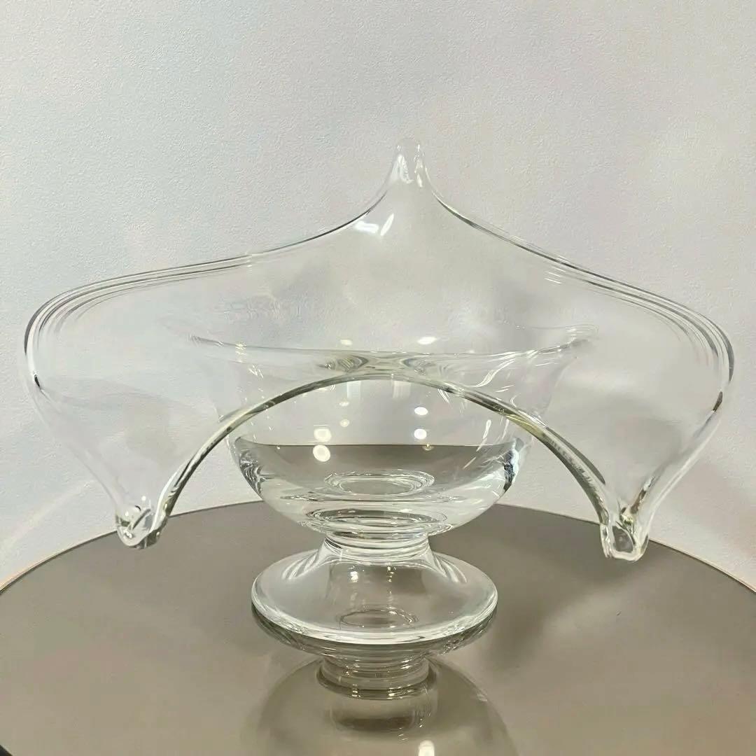 イタリア製　ガラスオブジェ　フラワーベース　花瓶