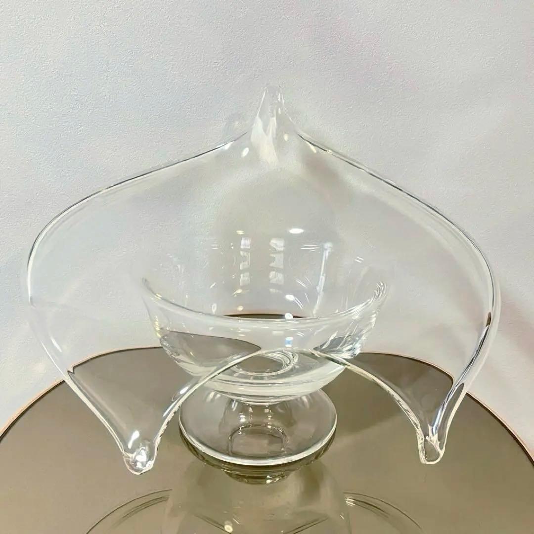 イタリア製　ガラスオブジェ　フラワーベース　花瓶