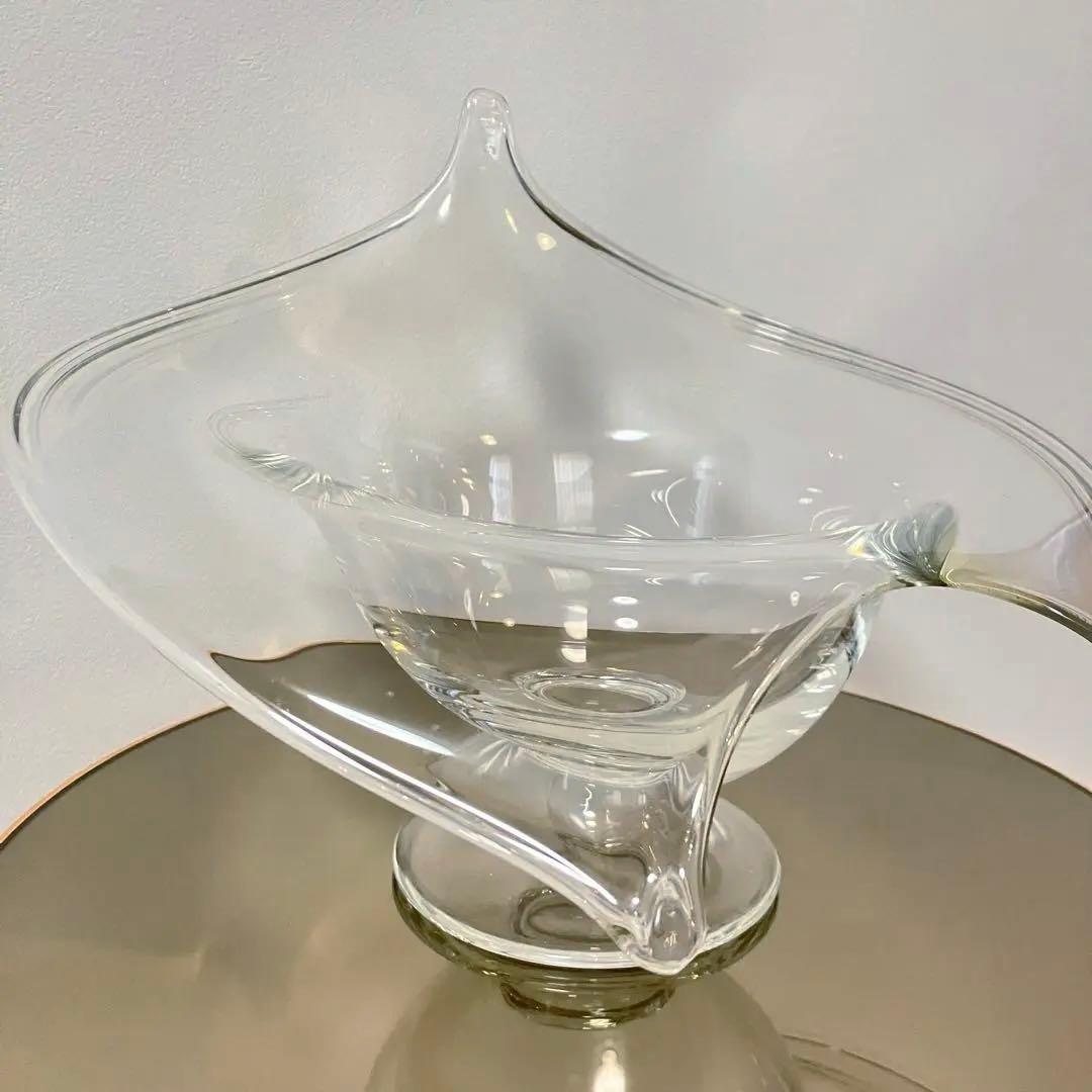 イタリア製　ガラスオブジェ　フラワーベース　花瓶