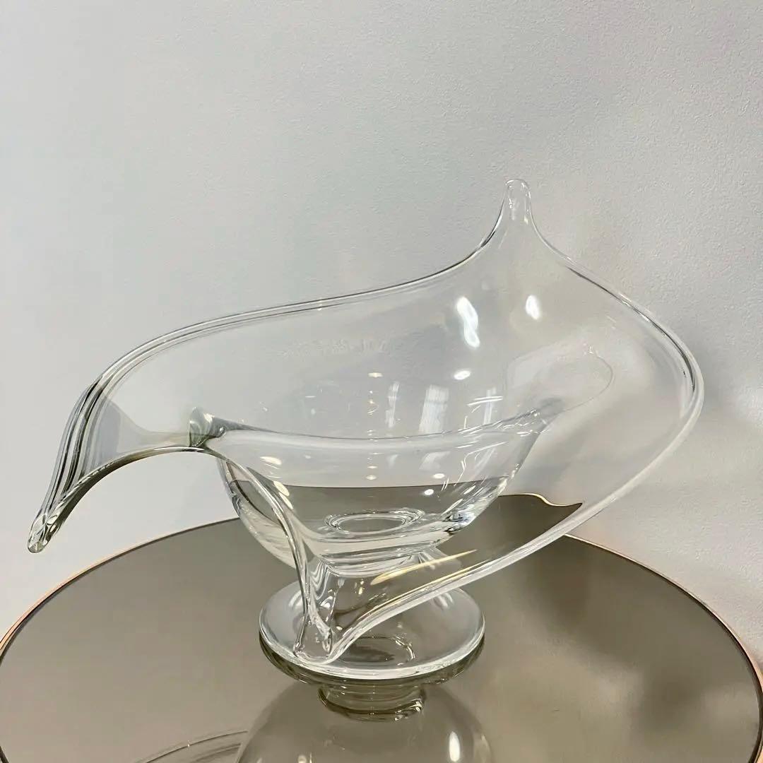 イタリア製　ガラスオブジェ　フラワーベース　花瓶