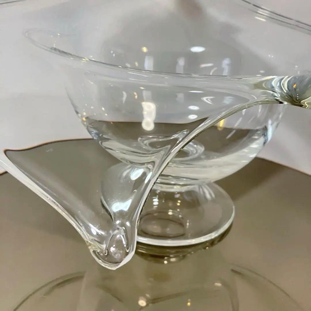 イタリア製　ガラスオブジェ　フラワーベース　花瓶