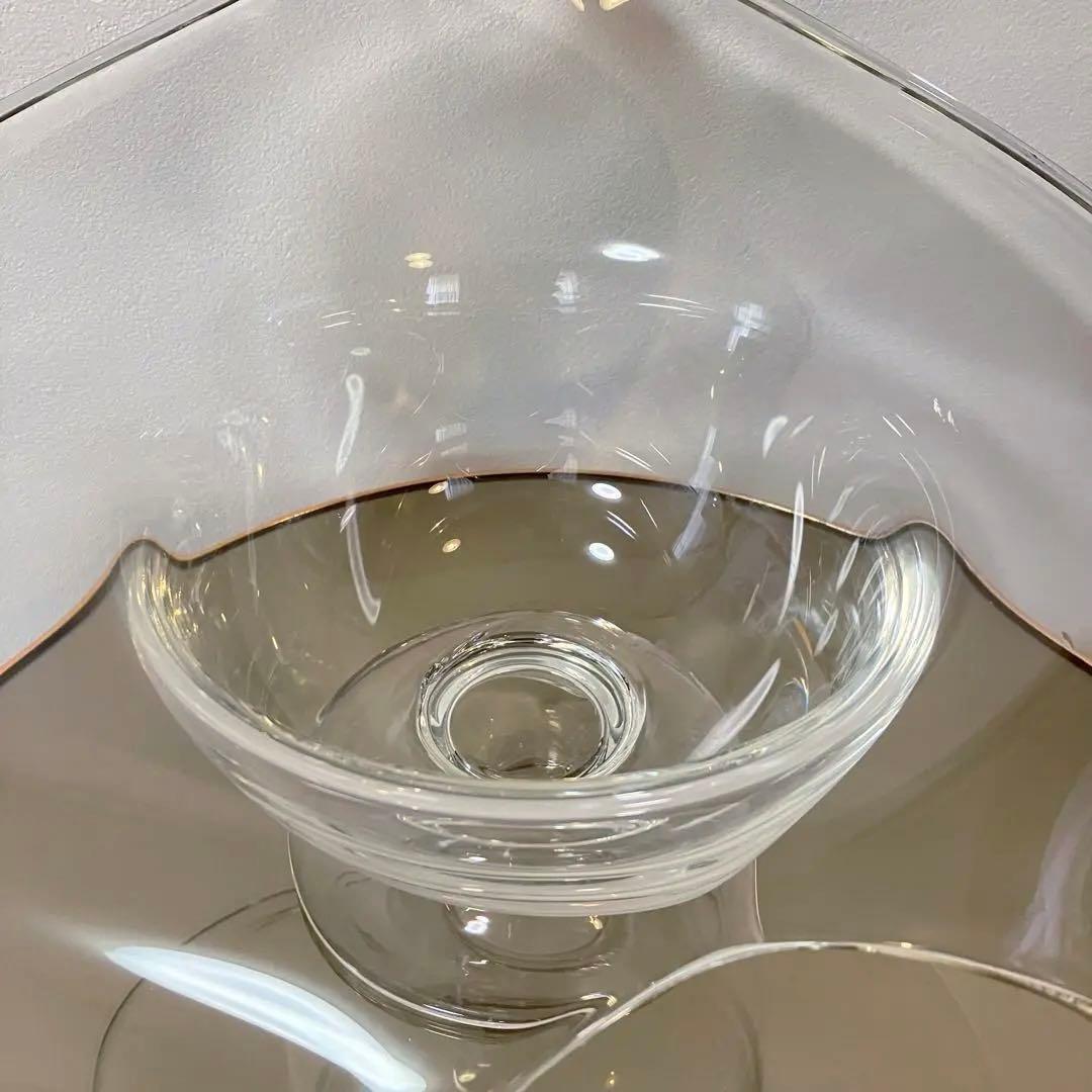 イタリア製　ガラスオブジェ　フラワーベース　花瓶