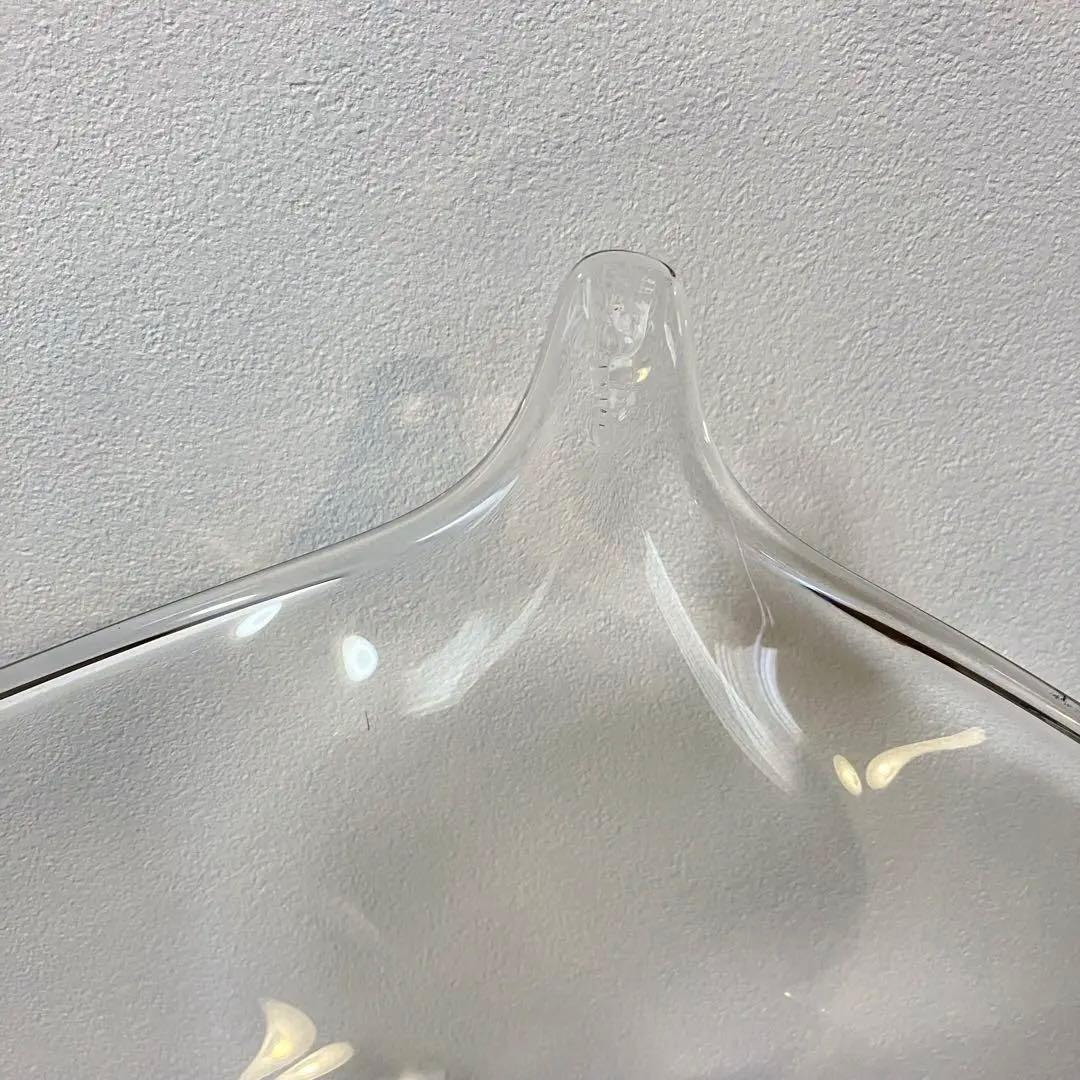 イタリア製　ガラスオブジェ　フラワーベース　花瓶