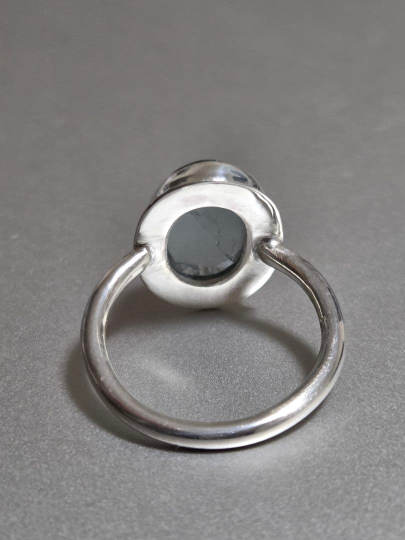 ハンドメイド　フローライト　シルバーリング