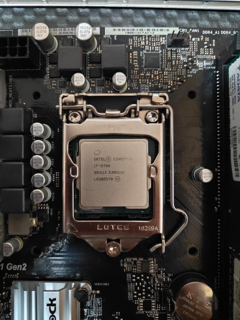 Intel i7-9700 + B360M マザーボードセット メモリ16GB