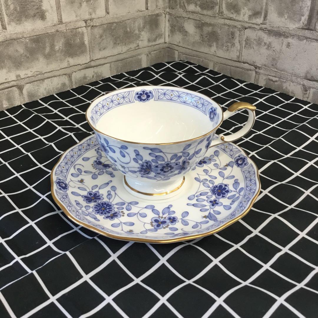 Xuan　NARUMI ボーンチャィナ　ミラノ　金彩　花柄　5点セット