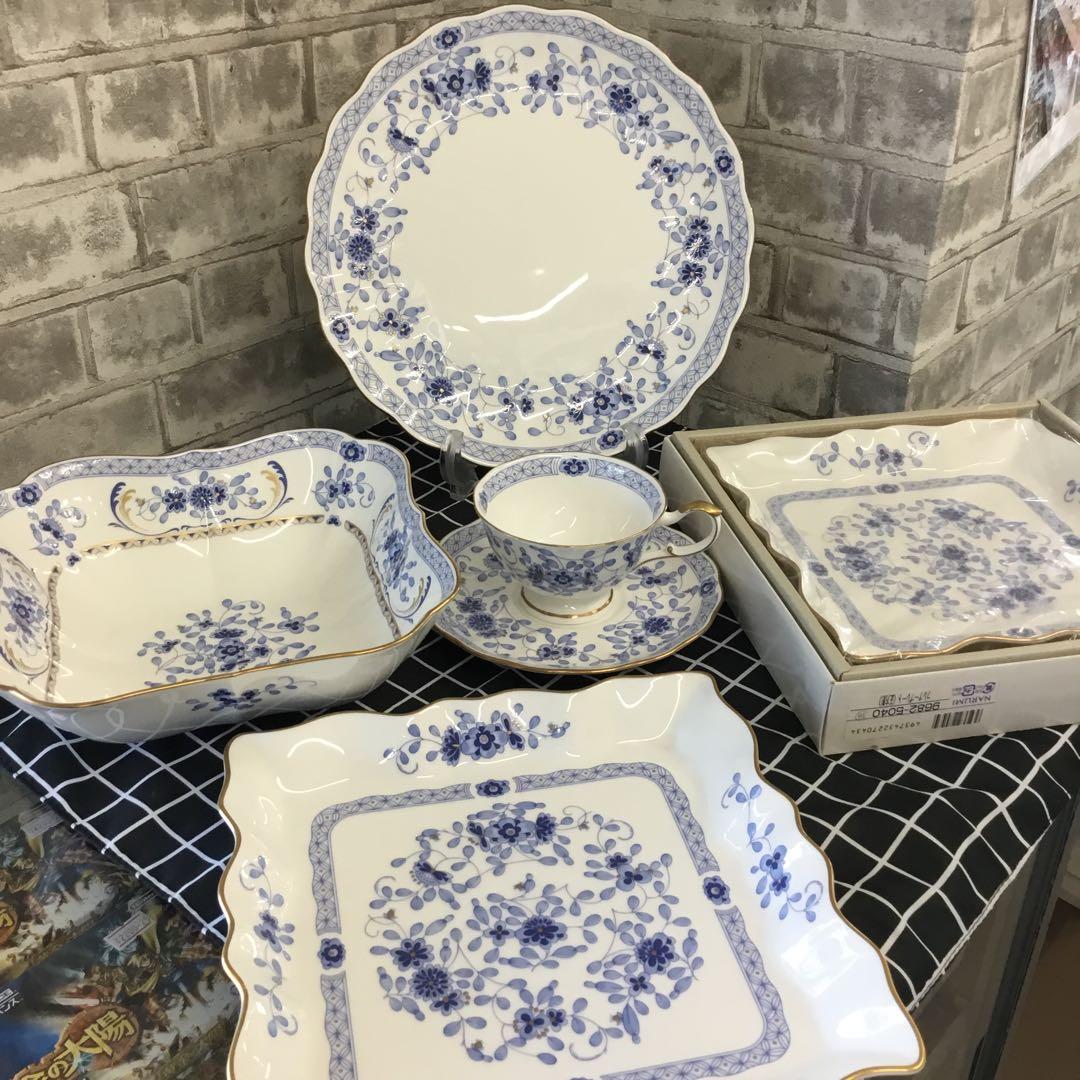 Xuan　NARUMI ボーンチャィナ　ミラノ　金彩　花柄　5点セット