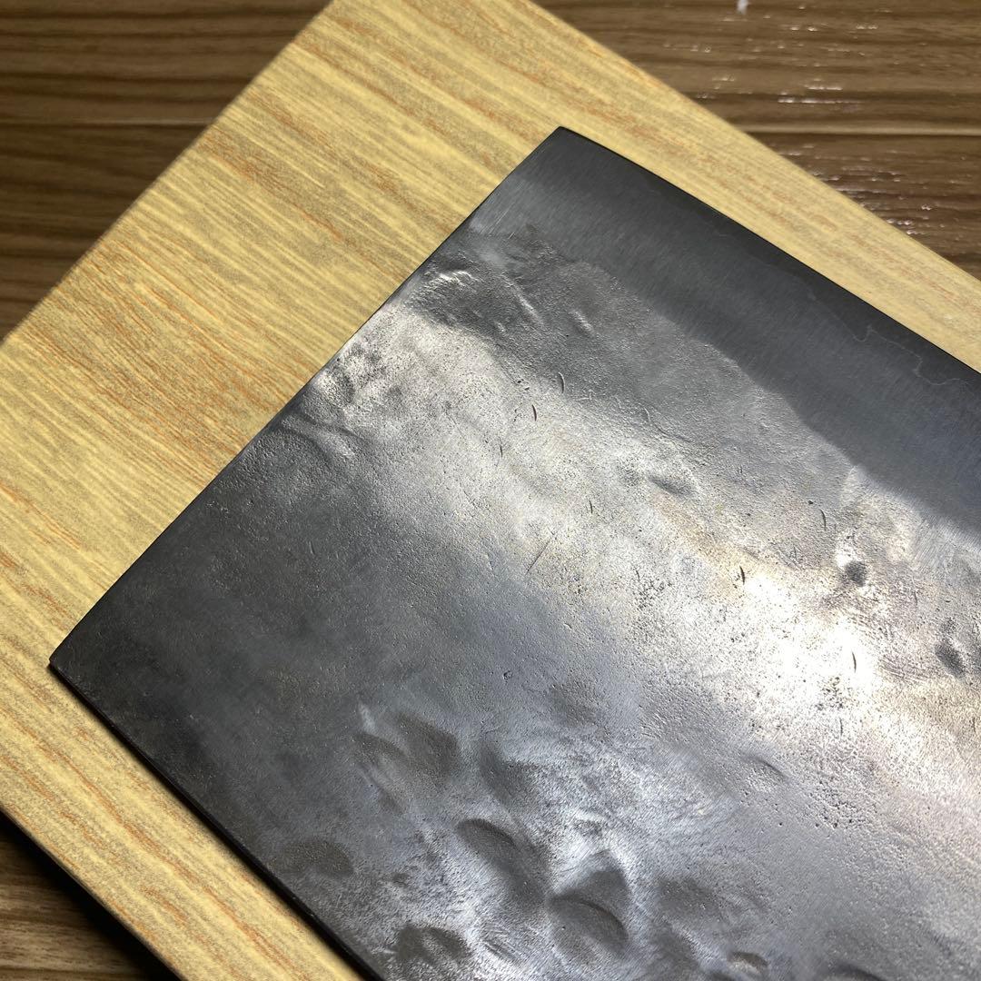 藤原照康作 なしじ 白一鋼 中華包丁 225mm