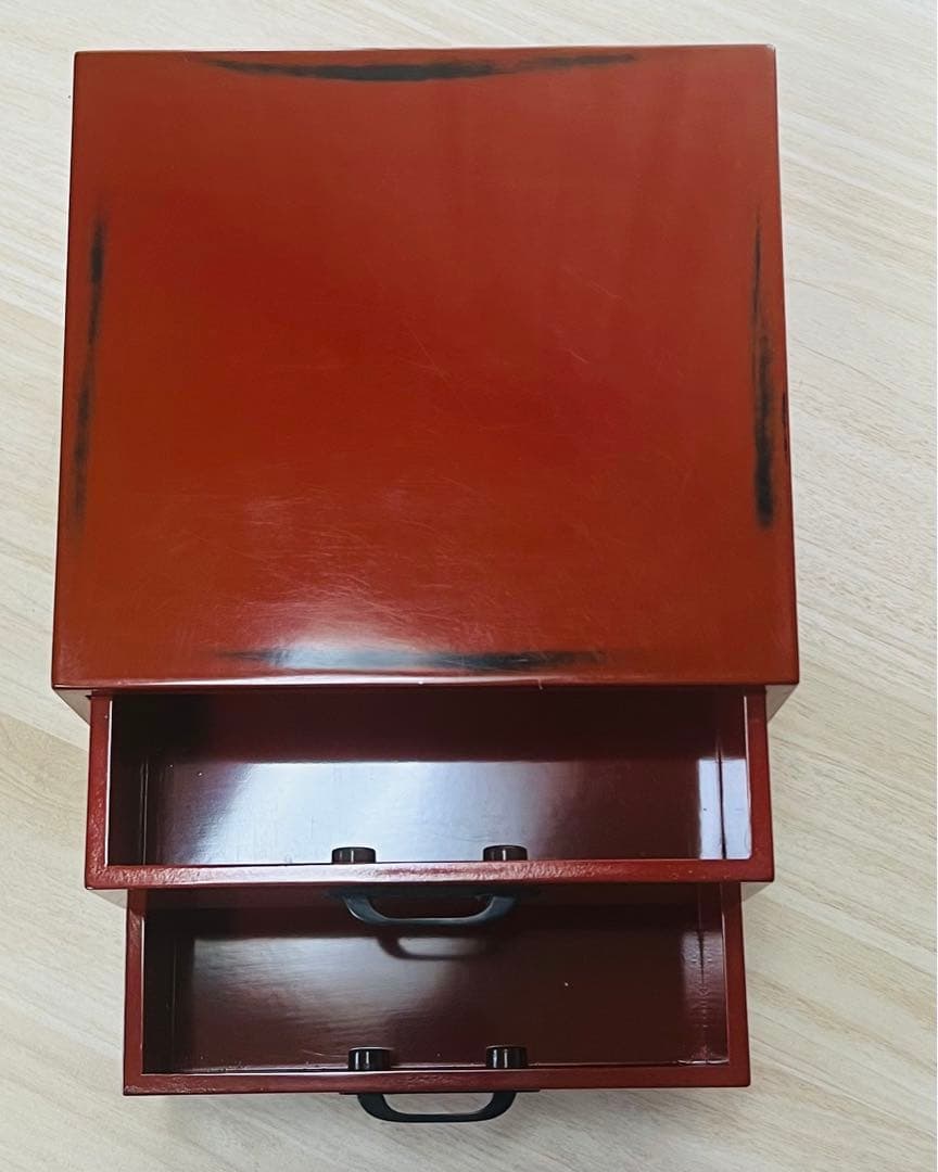 アンティーク　和モダン　引出し　小物入　小箪笥　塗物