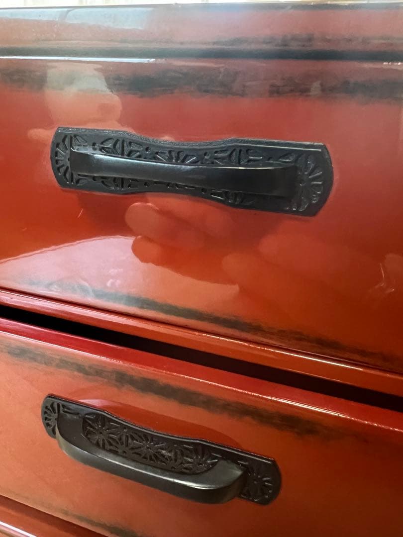 アンティーク　和モダン　引出し　小物入　小箪笥　塗物