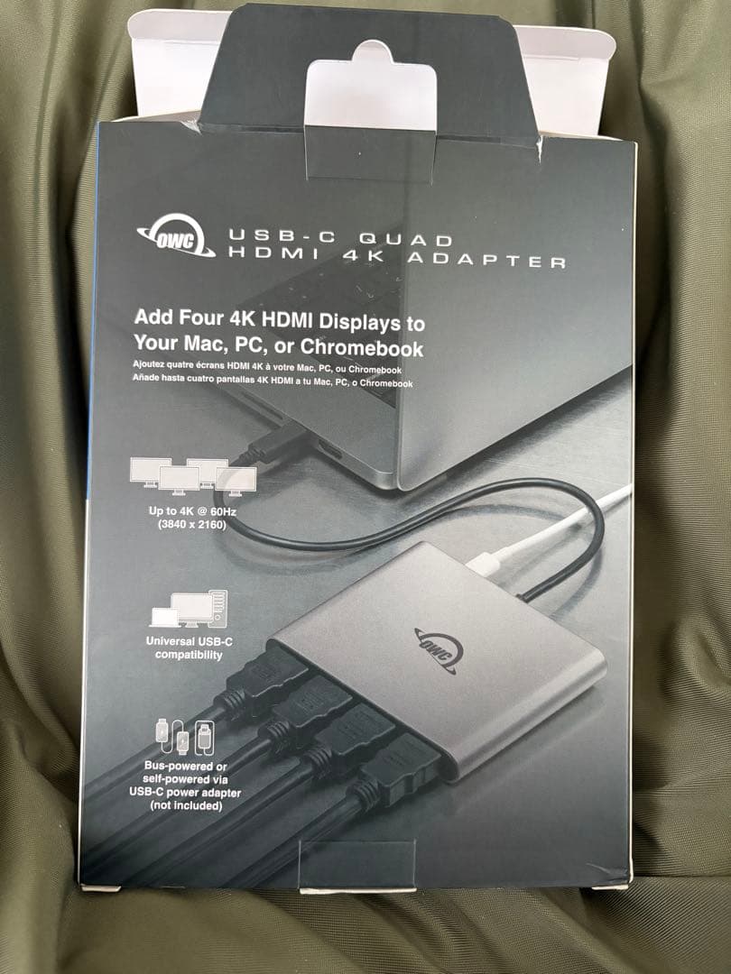 OWC USB-C Quad HDMI 4KアダプターDisplayLink対応